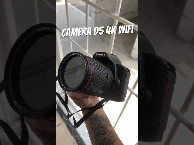 Vídeo relacionado con Cámara réflex digital D5, control Wi-Fi, lente dual, zoom 16X, cámara dual 4K de 64 MP, cámaras digitales de fotos y video con visión nocturna (blanco)