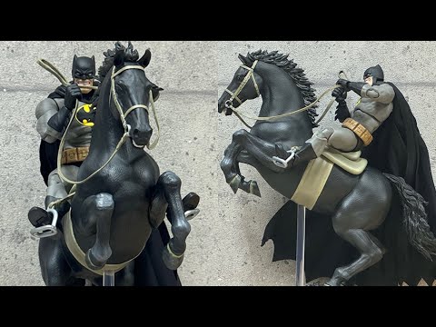 New Mafex Batman dark knight returns on horse action figure on display