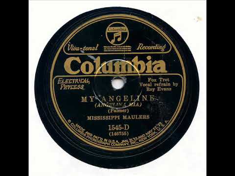 Thumbnail for MY ANGELINE by the MISSISSIPPI MAULERS on COLUMBIA 1545  1928 by Joe Tarto