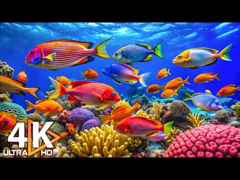 Stunning 4K Underwater Wonders + Amazing Fish, Coral Reefs & Sea Animals + Relaxing Music #8