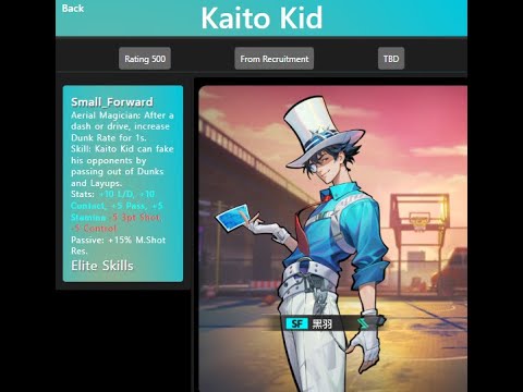 Kaito Kid Kuroba SF + Another PG Nerf Update - Basketrio