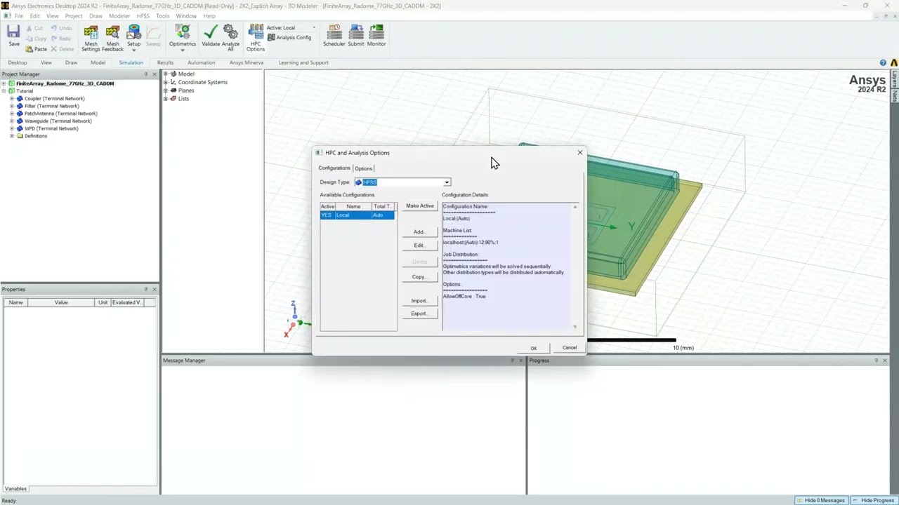 Using High Performance Computing (HPC) with Ansys HFSS