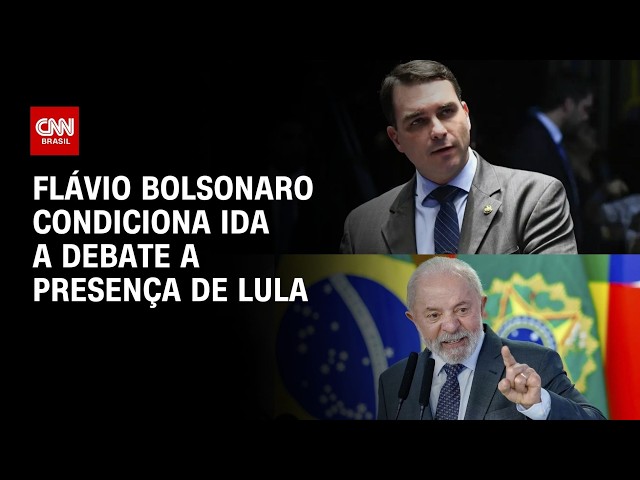 Flávio Bolsonaro condiciona ida a debate a presença de Lula; entenda | CNN PRIME TIME