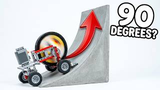 LEGO Flywheel Car vs 90° Slope Challenge | Smart Lego