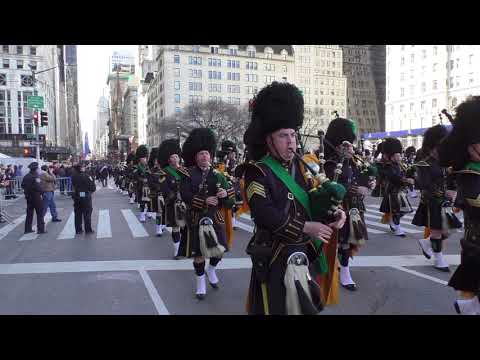 St. Patrick's Day Parade~2019~NYC~NYPD Emerald Society Pipes and Drums Band~NYCParadelife