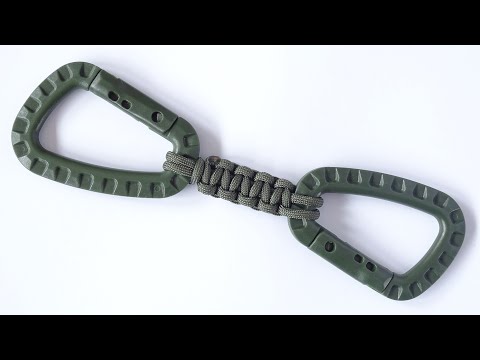 How to make a Paracord "double" Carabiner Keychain Lanyard - Cobra Knot - CBYS Tutorial - DIY