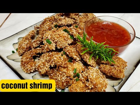 Caribbean coconut shrimp 🍤, so delicious and crispy, secret recipe revealed, a must try recipe 😋