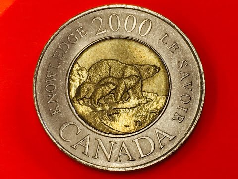 2000 Canada 2 Dollars 3 Polar Bear Knowledge Coin - Most Beautiful Not Most Valuable Two Dollar Coin