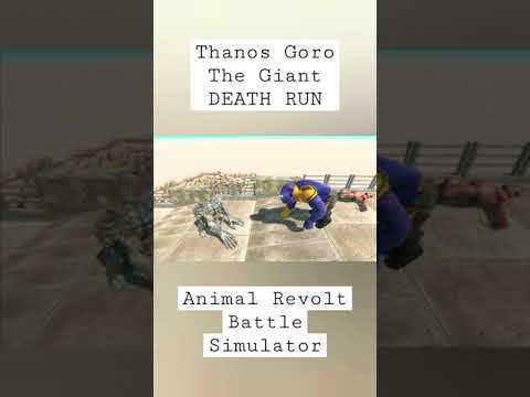 Thanos Goro The Giant DEATH RUN Animal Revolt Battle Simulator #arbsgameplay #arbs #short #shorts