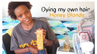 How to Dye Natural Hair Honey Blonde Without Bleach👱‍♀️ | Bredah Musili