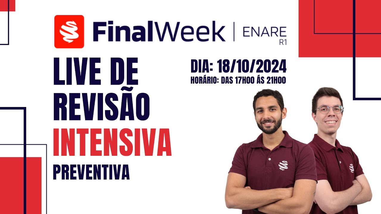 LIVE Revisão Intensiva R1 do ENARE - Preventiva