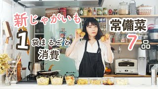 7品新じゃが1袋使い切り常備菜【節約作り置き/時短/1人暮らしでも/保存方法】