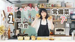 ❤（00:08:05 - 00:10:21） - 7品新じゃが1袋使い切り常備菜【節約作り置き/時短/1人暮らしでも/保存方法】