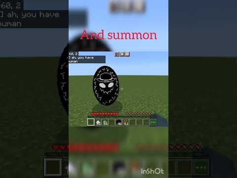 Are you alone in Minecraft? summon the shadow demon and he chat with you#shorts