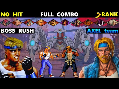 Streets of Rage 4 Boss Rush Full Combo Axel & Axel SoR1 2 Players