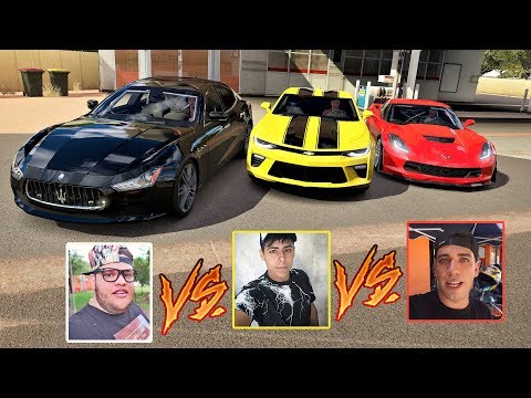 MAIKI021 VS EDUKOF VS RENATO GARCIA - CORVETTE VS MASERATI VS CAMARO - FORZA HORIZON 3 ONLINE