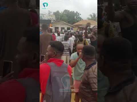 Angry Amansam Obeyeyie Residents Demonstrate Over Bad Roads