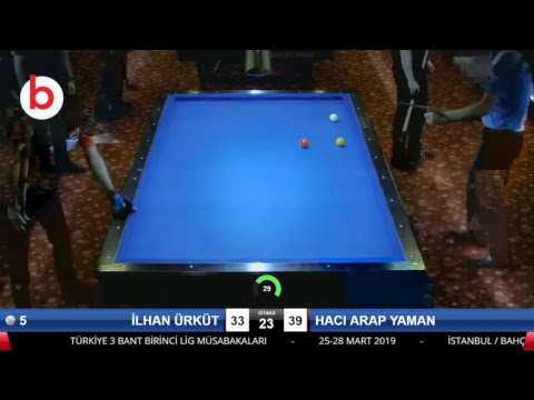 İLHAN ÜRKÜT & HACI ARAP YAMAN Bilardo Maçı - 2019 - TÜRKİYE 1.LİGİ-2.TUR