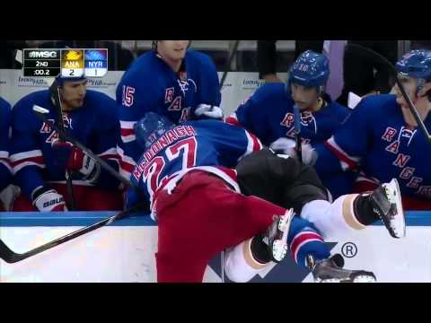Huge hit by McDonagh on Perry
