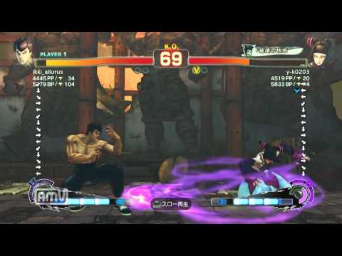 ikki_ailurus [Feilong] vs y-k0203 [Juri]  SSF4 AE Japanese Online Ranked Matches
