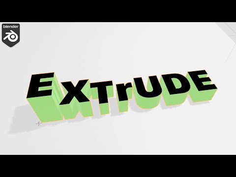 Extrude Text Animation (Geometry Nodes, Blender 3+)