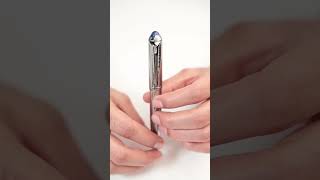 Pen and cufflinks set, silver and navy blue, 65