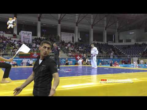 WKO EC 2016, 1/4 -85 Rasmus Bergstrom (Sweden, aka) - Valdemaras Gudauskas (Lithuania)