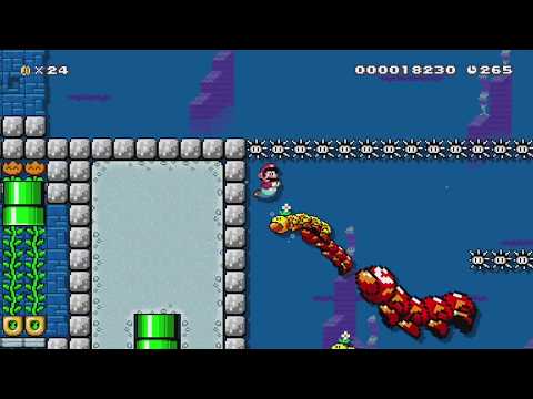 Temple Of the Sea Dragon by GRAND DAD - SUPER MARIO MAKER - NO COMMENTARY 1bi