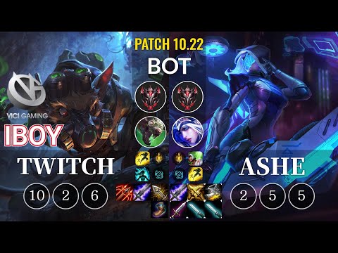 VG iBoy Twitch vs Ashe Bot - KR Patch 10.22