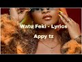 Appy {TZ} - Watu Feki(Official Lyrics Audio)@appytz @LyricsTV001