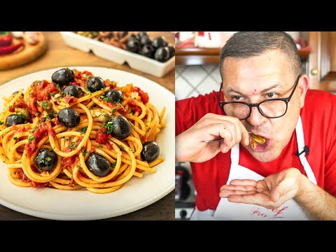 PASTA ALLA PUTTANESCA - La vera Ricetta ORIGINALE e VELOCE!