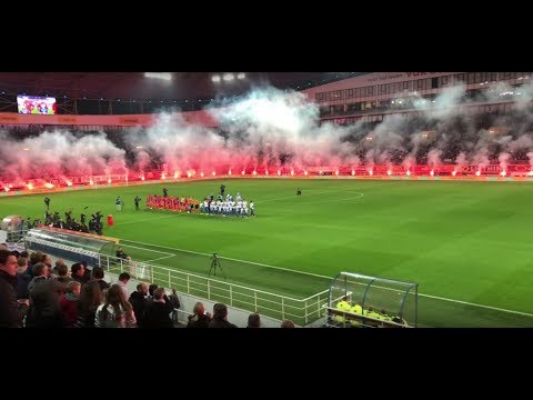 2017/18, KAA Gent - Standard Liege 1-0 fans atmosphere