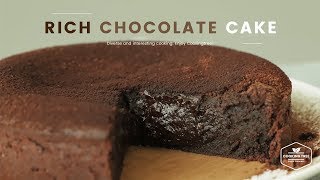 달걀 없이🍫 진한 초콜릿 케이크 만들기 : Eggless Rich Chocolate Cake Recipe : 卵無しガトーショコラ | Cooking tree
