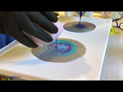 Paints Mixed with Floetrol vs. Liquitex Pouring Medium - Testing Both with a Comb-Over Pour