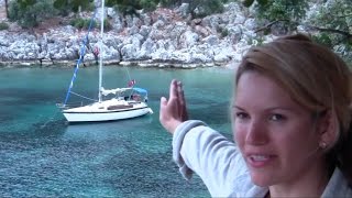preview picture of video 'Sailing in Gulf of Fethiye - Part 1 Kizilkuyruk Koyu'