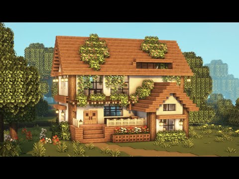 [Minecraft] 🌿🌼 Aesthetic Cottagecore HouseTutorial / Mizuno's 16 Craft Resource Pack