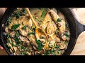 Creamy Garlic Mushroom Chicken One Pan Recipe