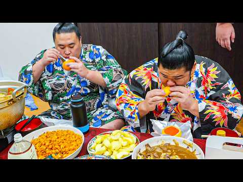 We Ate Massive Chicken & Our Chanko Chef’s Tamagoyaki for Christmas🎄