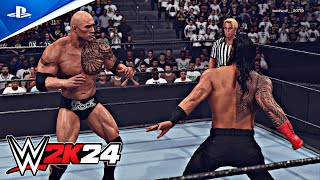 WWE 2K24 - The Rock vs Roman Reigns - Epic Showdown with Paul Heyman & Solo Sikoa | PS5 [4K60]