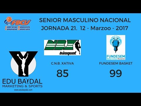CLUB NOU BASQUET XATIVA - FUNDESEM BASKET SCHOOL INNOVA MUTXAMEL. JORNADA 21