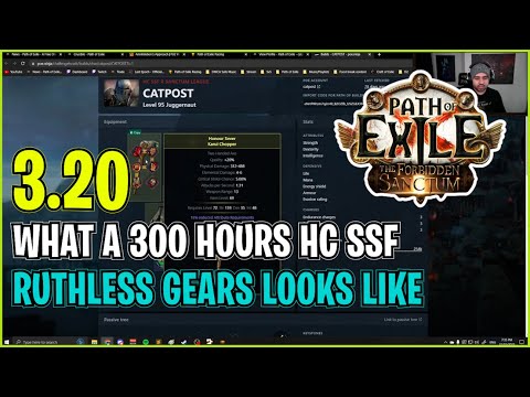 ⚡ POE 3.20 ⚡ Steelmage on what a 300 hours HC SSF Ruthless gears looks like