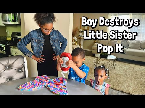 Jealous Brother Destroys LITTLE Sister POP IT Toy!!!!!, He Regrets It!