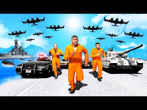 GTA 5 - 1,000,000 STAR WANTED LEVEL! (Can We Escape?)