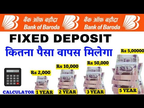 Bank of Baroda Fixed Deposit | Bob bank FD interest Calculator returns 2025
