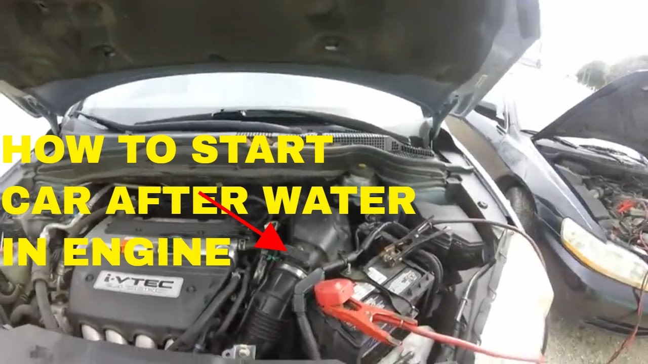 Step-by-step guide to restarting a car engine after water intake to prevent engine hydrolock damage