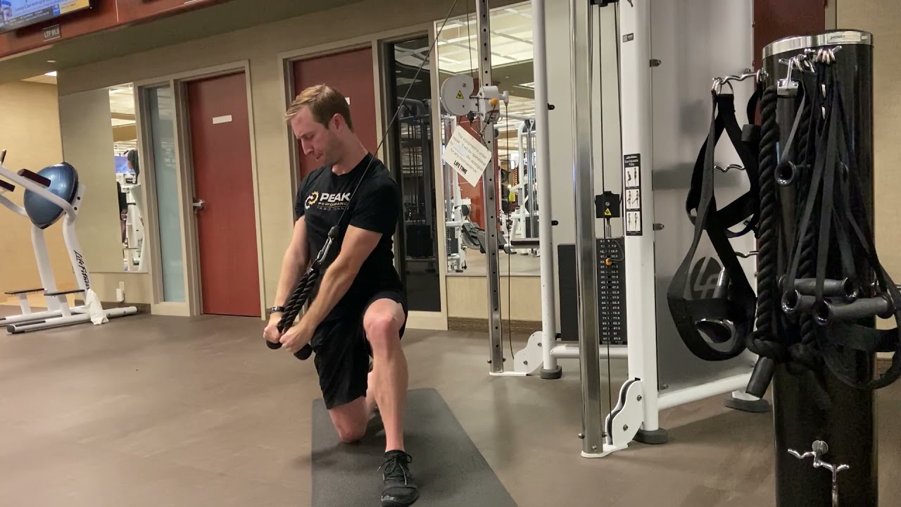 Half Kneeling Chop [Core Exercises for Table Tennis]