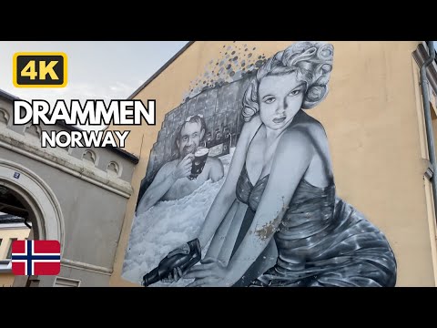 Drammen Norway 🌎 Neighbour of Oslo ⛰️ Nordic Winter ❄️ 4K