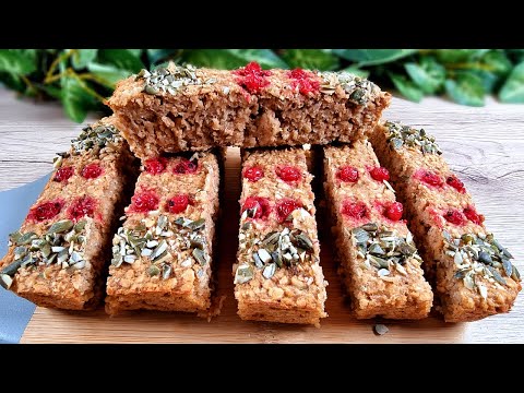 This oats bars are amazing as snack or breakfast! Without sugar, without eggs!