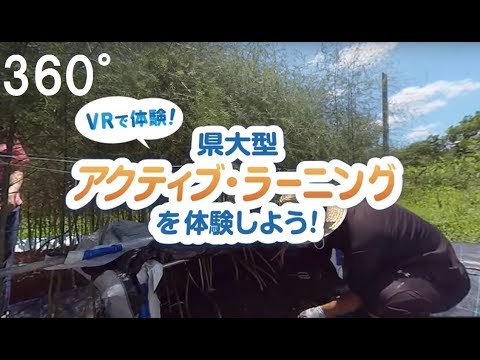 保健福祉学科 ＶＲで体験！県大型アクティブ・ラーニングを体験しよう！　～生命科学科　フィールド科学実習～
