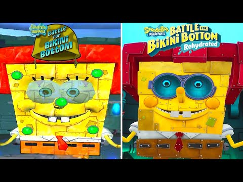 SpongeBob Battle for Bikini Bottom - All Robot Bosses Comparison (PS2 vs PS5)